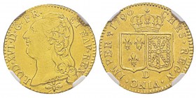 France, Louis XVI 1774-1793 Louis d’or, Lyon, 1790 D, AU 7.64 g. Ref : G.361, Dupl. 1707 Conservation : NGC AU53