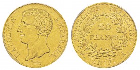France, Premier Empire 1804-1814 20 Francs, Paris, AN 12 A, AU 6.45 g. Ref : G.1020, Fr.487 Conservation : PCGS AU55