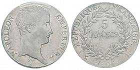 France, Premier Empire 1804-1814 5 Francs, Bayonne, 1806 L, AG 25 g. Ref : G.581 Conservation : PCGS AU53