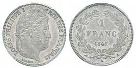 France, Louis Philippe 1830-1848 1 Franc, Paris, 1847 A, AG 5 g. Ref : G.453 Conservation : PCGS MS62