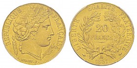 France, Deuxième République 1848-1852 20 Francs, Paris, 1851 A, AU 6.45 g. Ref : G.1059, Fr.566 Conservation : PCGS MS65
