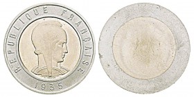 France, 25 Francs Uniface, 1935 Essai d’avers bi-métallique, aluminium / argent 7.2g Ref : Taill.219.16 Conservation : FDC