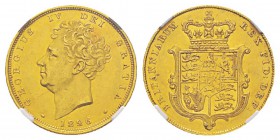 Great Britain, George IIII 1820-1830 Sovereign, 1826, AU 7.98 g. Ref : KM#696, Fr.377, Spink 3801 Conservation : NGC AU58