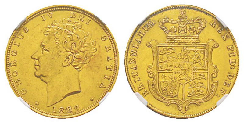 Great Britain, George IIII 1820-1830 Sovereign, 1827, AU 7.98 g. Ref : KM#696, F...