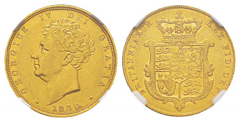 Great Britain, George IIII 1820-1830 Sovereign, 1830, AU 7.98 g. Ref : KM#696, F...