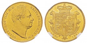 Great Britain, William IV 1830-1837 Sovereign, 1831, AU 7.98 g. Ref : KM#717, Fr.383, Spink 3829B Conservation : NGC MS62