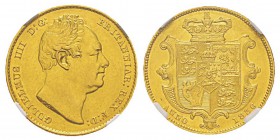 Great Britain, William IV 1830-1837 Sovereign, 1836, AU 7.98 g. Ref : KM#717, Fr.383, Spink 3829B Conservation : NGC AU58