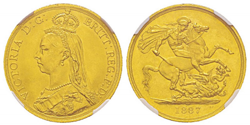 Great Britain, Victoria I 1837-1901 2 Pounds, 1887, AU 15.97 g. Ref : KM#768, Fr...