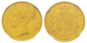Great Britain, Victoria I 1837-1901 Sovereign, 1852 Roman I, AU 7.98 g. Ref : KM#736.1, Fr.387e, Spink 3852c Conservation : NGC AU53