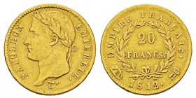 Napoleon in Italy, Département du Tibre (ou de Rome) 1808-1814 20 Francs, Rome, 1812, AU 6.38 g. Ref : G.1025, Mont 75, Pag.92 Conservation : TTB