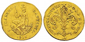 Italy, Pietro Leopoldo I 1765-1790 Fiorino da 3 (Ruspone), Firenze, 1816, AU 10.43 g. Ref : MIR 433/2 (R), CNI 7, Pucci 184/6 Conservation : TTB. Rare...