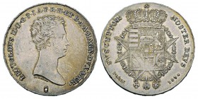 Italy, Leopoldo II 1824-1859 Francescone (10 Paoli), Firenze, 1834, AG 27.27 g. Avers : LEOPOLDVS II. D. g. P.I.A.P.R.H.ET B.A.A.MAGN. DVX ETR Revers ...