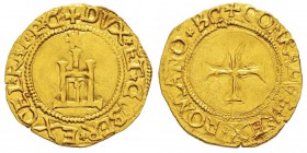 Italy, Dogi Biennali I fase 1528-1541 Écu au Soleil, Genova, AU 3.34 g. Avers : DVX ET GVBER EXCEL REI P g. Revers : CONRADVS REX ROMANO B g. Ref : MI...