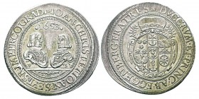 Italy - Giovanni Cristiano & Sigfrido 1649-1710 Tallero, Gradisca, 1653, AG 29 g. Ref : KM#37, Dav 3392 Conservation : Superbe.