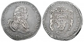 Italy - Retegno, Antonio Teodoro Trivulzio 1676-1678 2 Filippi, 1676, AG 55.2 g. Avers : THEODORVS TRIVLTIVS S R I ET VAL MISOL PRI Buste cuirassé à d...