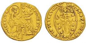 Italy, Andrea Contarini 1368-1382 (Doge LX) Zecchino, Venezia, non daté, AU 3.5 g. Ref : Paolucci 1, Mont 123, Fr.1226 Conservation : TTB