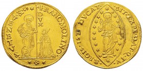 Italy, Francesco Da Molin 1646-1655 (Doge LXXXVII) Multiplo da 10 Zecchini, Venezia, non daté, AU 33.3 g. Ref : Paolucci 4, Mont 1628, Fr.1316 Conserv...