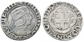 Italie - Savoy, Filiberto II 1497-1504 Testone, Torino, non daté, AG 7.39 g. Avers : PHILIBTVS DVX SABAVDIE VIII Buste habillé à droite, de Philibert ...