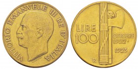 Italy, Vittorio Emanuele III 1900-1943 100 lire, Roma, 1923 R, AU 32.25 g. Ref : MIR.1116a (R), Mont.12, Pa g.644, Fr.30, KM#65 Conservation : Sigilla...