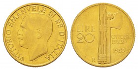Italy, Vittorio Emanuele III 1900-1943 20 lire, Roma, 1923 R, AU 6.42 g. Ref : MIR.1127a Mont.55, Pa g.670, Fr.31, KM#64 Conservation : TTB