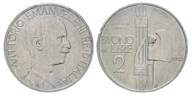 Italy, Vittorio Emanuele III 1900-1943 Buono da 2 lire, Essai - Prova di Stampa, Roma, 1923 R, Nickel 10 g. Ref : Mont.160, KM Pr29 Conservation : PCG...