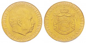 Liechtenstein, Franz Josef II 1938-1990 50 Francs, 1961, AU 11.29 g. 900‰ Ref : Y#19, Fr.22 Conservation : PCGS MS66 Quantité : 20000 ex. Rare