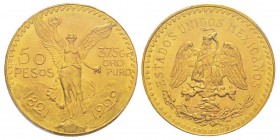 Mexico, 50 Pesos, 1929, AU 41.66 g. 900‰ Ref : KM#481, Fr.172 Conservation : PCGS MS64