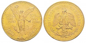 Mexico, 50 Pesos, 1943, AU 41.66 g. 900‰ Ref : KM#482, Fr.173 Conservation : PCGS MS66