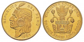 Peru, République 1822 à nos jours 50 Soles Inca, 1967, AU 33.44 g. 900‰ Ref : KM#219, Fr.77 Conservation : PCGS MS65