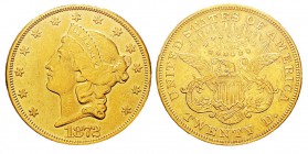 USA 20 Dollars, Carson City, 1872 CC, AU 33.43 g. Ref : KM#74.2, Fr.176 Conservation : PCGS Genuine Repaired - AU Details