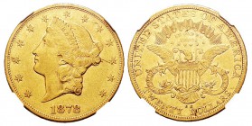 USA 20 Dollars, Carson City, 1878 CC, AU 33.43 g. Ref : KM#74.3, Fr.179 Conservation : NGC XF45