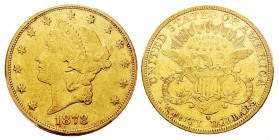 USA 20 Dollars, San Francisco, 1878 S, AU 33.43 g. Ref : KM#74.3, Fr.178 Conservation : PCGS Genuine Cleaning - VF Details