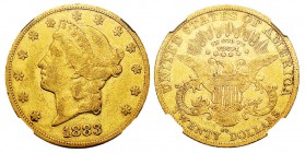 USA 20 Dollars, Carson City, 1883 CC, AU 33.43 g. Ref : KM#74.3, Fr.179 Conservation : NGC XF40