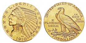 USA 5 Dollars, San Francisco, 1910, AU 8.35 g. Ref : KM#129, Fr.148 Conservation : PCGS MS62