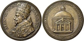 Ariccia. Alessandro VII (Fabio Chigi), 1655-1667. Medaglia 1662. Æ 83,42 g. Ø 66,70 mm. Per la fondazione della Collegiata di Santa Maria Assunta (opu...