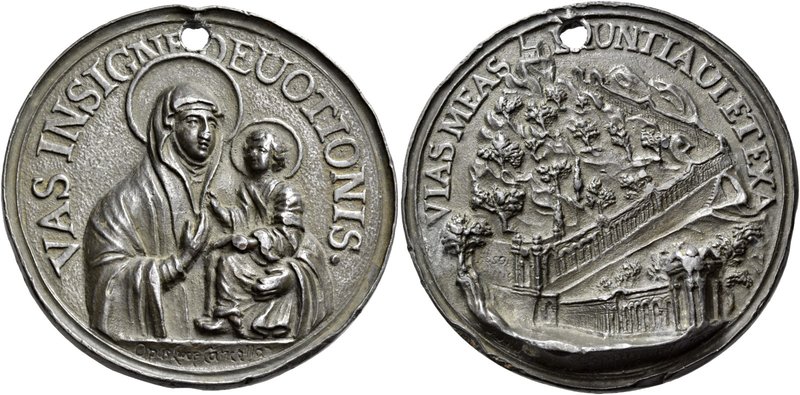 Bologna. Santuario della Madonna di San Luca. Medaglia 1675. Æ 208,68 g. Ø 78,30...