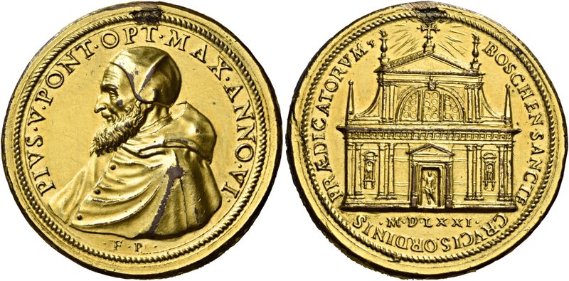 Boscomarengo. Pio V (Antonio Michele Ghislieri), 1566-1572. Medaglia anno VI/157...