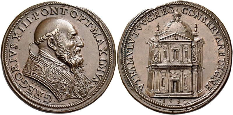 Monte Porzio Catone. Gregorio XIII (Ugo Boncompagni), 1572-1585. Medaglia 1582. ...