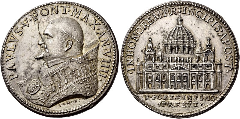 Roma. Paolo V (Camillo Borghese), 1605-1621. Medaglia anno IX. AR 26,40 g. Ø 37,...
