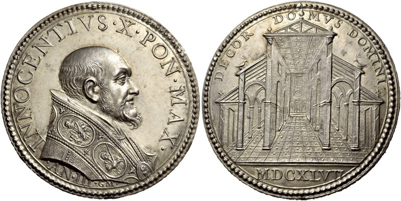 Roma. Innocenzo X (Giovanni Battista Pamphilj), 1644-1655. Medaglia anno III/164...