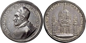 Roma. Innocenzo X (Giovanni Battista Pamphilj), 1644-1655. Medaglia anno X (1654). AR 39,18 g. Ø 39,60 mm. Per ricordare le opere di sistemazione dell...