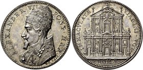 Roma. Alessandro VII (Fabio Chigi), 1655-1667. Medaglia anno VIII. AR 34,53 g. Ø 41,70 mm. Per la chiesa di Santa Maria in Campitelli (opus: Gaspare M...
