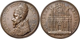 Roma. Alessandro VII (Fabio Chigi), 1655-1667. Medaglia anno XII. Æ 23,34 g. Ø 41,40 mm. Per la chiesa di S. Andrea della Valle (opus: Gaspare Morone ...