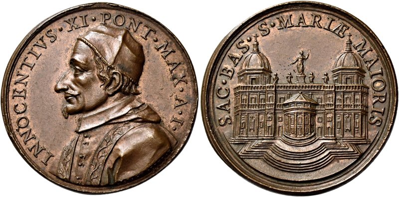 Roma. Innocenzo XI (Benedetto Odescalchi), 1676-1689. Medaglia anno I 1677. Æ 21...