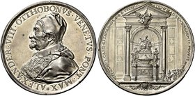 Roma. Innocenzo XI (Benedetto Odescalchi), 1676-1689. Alessandro VIII (Pietro Ottoboni), 1689-1691. Medaglia 1700. AR 108,80 g. Ø 64,70 mm. Emissione ...