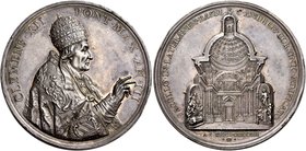 Roma. Clemente XI (Giovanni Francesco Albani), 1700-1721. Clemente XII (Lorenzo Corsini), 1730-1740. Medaglia anno III/1733. AR 170,40 g. Ø 71,40 mm. ...