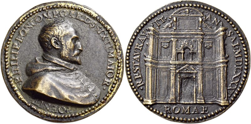 Roma. Filippo Boncompagni cardinale, 1548-1586. Medaglia 1582. Æ 48,88 g. Ø 46,3...