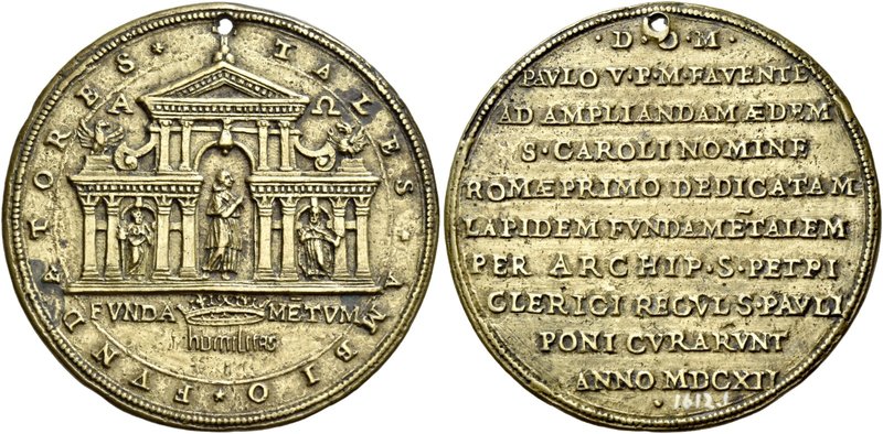 Roma. Chiesa di San Carlo ai Catinari. Medaglia 1612. Æ 62,26 g. Ø 66,10 mm. Per...