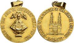 Messico. Basilica di San Juan de los Lagos. Medaglia 1972. Æ dorato 28,58 g. Ø 33,80 mm. Per la costruzione della basilica (opus: autore sconosciuto)....