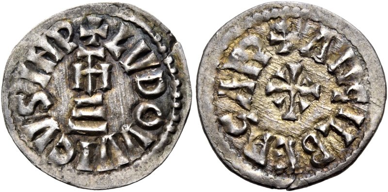 Benevento. Adelchi principe, 853-878. III periodo: emissioni con i nomi di Ludov...
